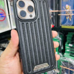 Polo Leather Textured Case Vertical Line Edition - Black