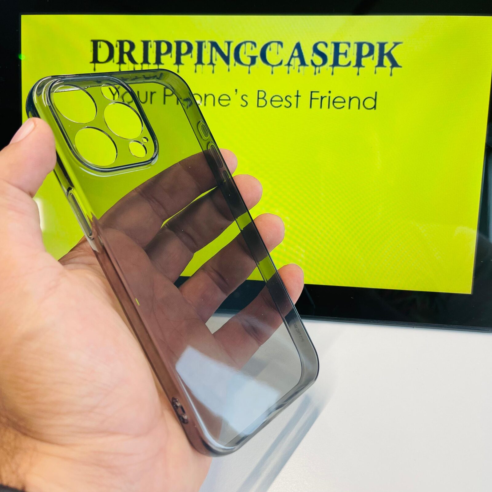Transparent Blackish Acrylic Case - iPhone 15 Pro Max