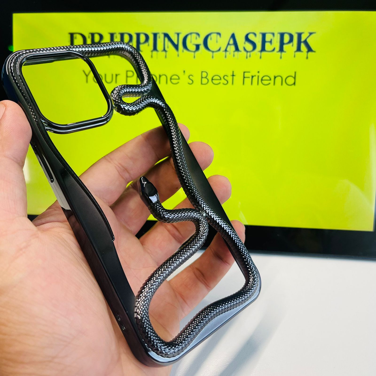 Silicon Snake Case for iphone 14 pro max black