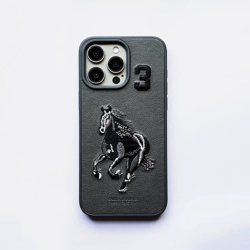 Polo horse case black